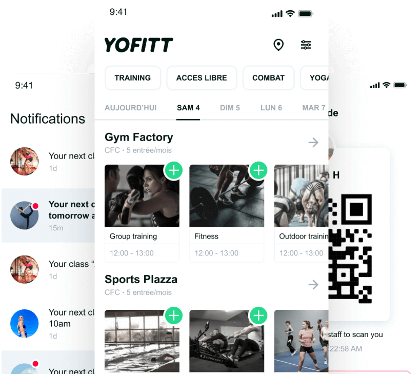 Nos projets 1 Yofitt App - UI/UX créé par Iceberg.ma pour une expérience fitness optimale