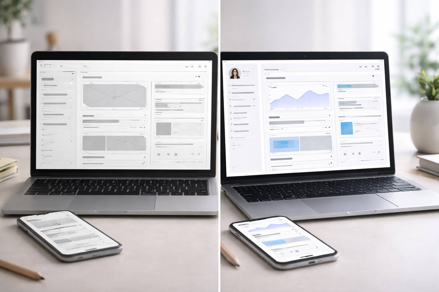 UI UX Design Agency 4 UI UX design agency transforming wireframes into high-fidelity UI