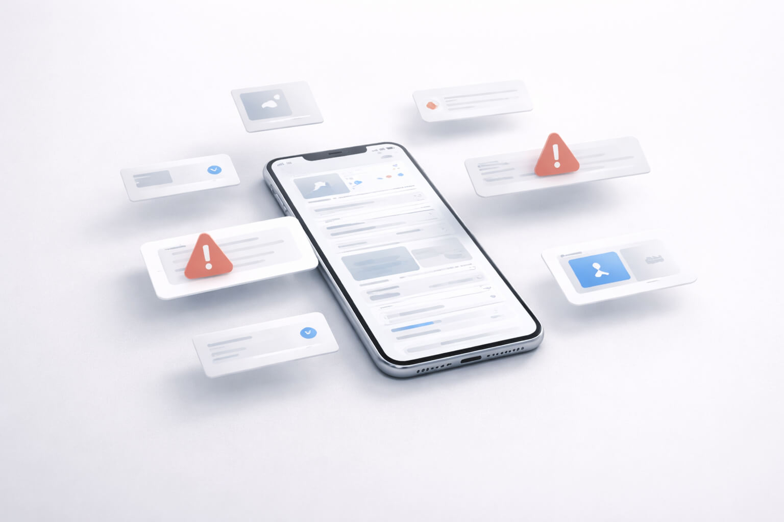UI UX design app concept showing user friction and confusing flows